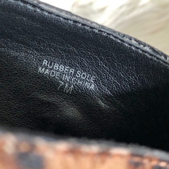 Ann Taylor | Leopard Print Imogen Button Booties Calf Hair - Picture 7 of 9